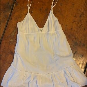 Garage White Spaghetti Strap Mini Dress